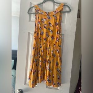Yellow collared mini dress L